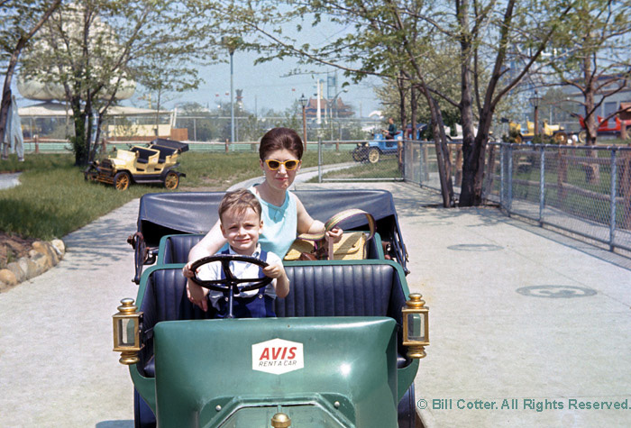 Mom and son in car